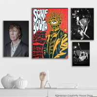 Cool Thur Ston Moore, Sonic Youth Singer Band Cover Album Music Star คนดังโปสเตอร์ Wall Art ผ้าใบโปสเตอร์และพิมพ์ Canvases 0919