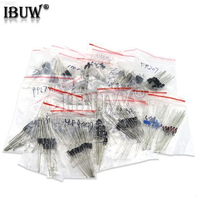 【LZ】◎  255PCS 1N4001 1N4004 1N4007 1N5408 UF4007 FR307 1N5819 1N5822 6A10 10A10 Fast Switching Rectifier Schottky Diode Assorted Kit