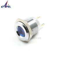 10MM/12MM/16MM Concave Head waterproof Signal Lamp Metal LED Indicator Light Pin terminal Red Yellow Blue Green White