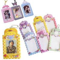 Sanrio Kuromi การ์ด Kawaii My Melody Cinnamoroll การ์ตูนน่ารักความงามอัลบั้มรูป Bus Card จี้พวงกุญแจของเล่นของขวัญ
