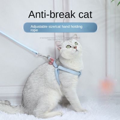 [HOT!] Cat Puppy Harness Leash Set Anti-Escape Cute Flower Vest Harness Soft Adjustable Pet Walking Leash Kitten Accessories