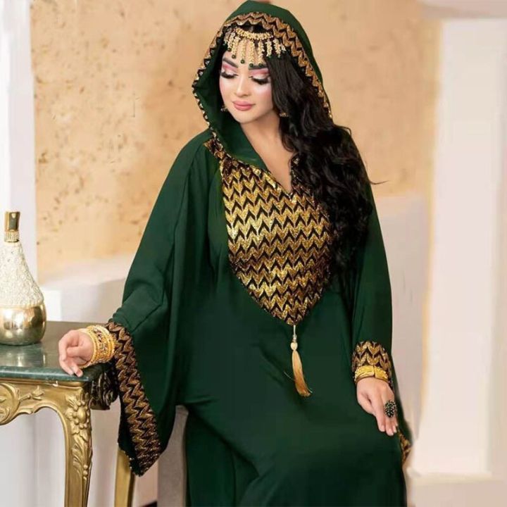 ชุดราตรีผู้หญิง-abaya-djellaba-kaftan-djellaba-เสื้อคลุมมุสลิมหรูหรามุสลิม-n-ชุดเดรสมีฮู้ด-djellaba-ไก่งวงอิสลาม