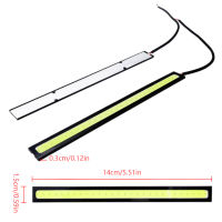 ไฟวิ่งกลางวัน COB สลิม14ซม. สำหรับรถยนต์ยานพาหนะ2ชิ้น