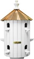 Dress : DTYFBUSA-10HLO* บ้านนก The Yard 10-Hole Copper Roof Wooden Condo Birdhouse