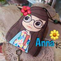 DIY-KG-109 AnnaKeycover ที่เก็บกุญแจ ลายสาวน้อย Anna