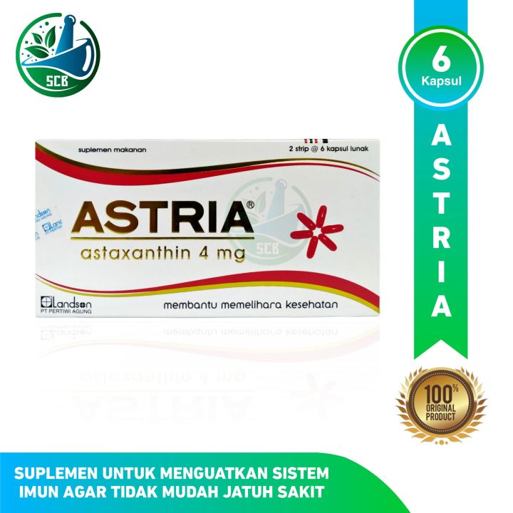 Astria 4 Mg Strip Suplemen Daya Tahan Tubuh Antioksidan 6 Kapsul