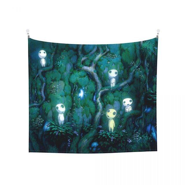 kodama-princess-mononoke-studio-ghibli-tapestry-wall-hanging-hippie-polyester-tapestry-ins-decoration-wall-decor-wall-cloth