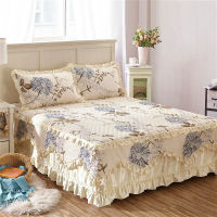 Free Shipping 123pcs pastoral Solid bed skirt bed cover sheets cotton quilted lace bedspread lace bed sheet