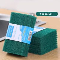 10PCS Nylon Emery Scouring Pad  Dish Cloth  Kitchen Household Dish Washing Cloth Non-stick Cleaning Cloth Rust Removal Brush Pot Colanders Food Strain