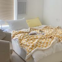 Throw Blankets Retro Checkerboard Plaid Thick Warm Autumn Winter Shawl Sofa Bed Fuzzy Soft Blanket 100x150cm 150x200cm
