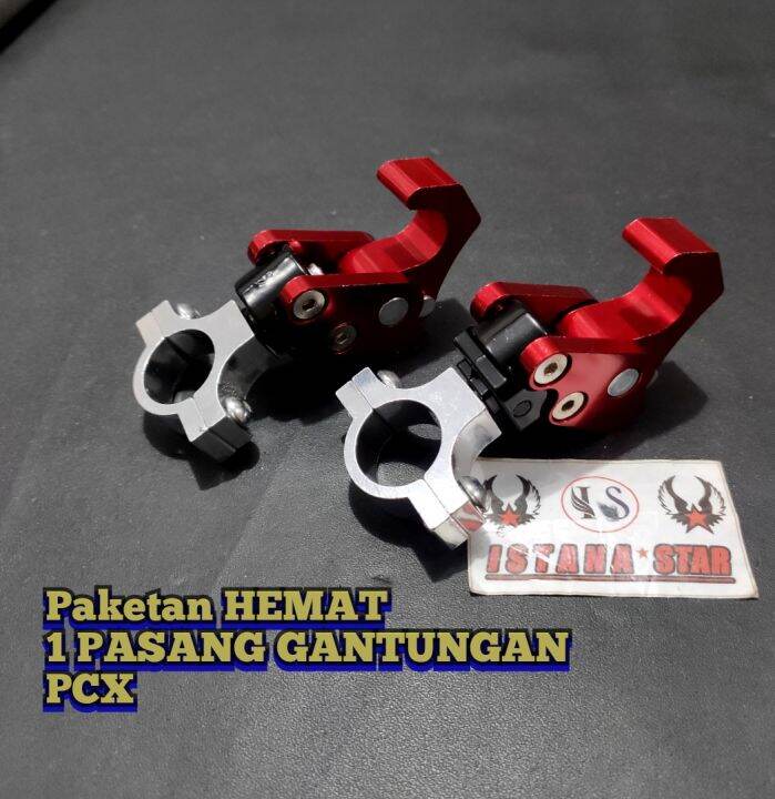 hook cantelan gantungan barang honda pcx full cnc model lipat 1pasang