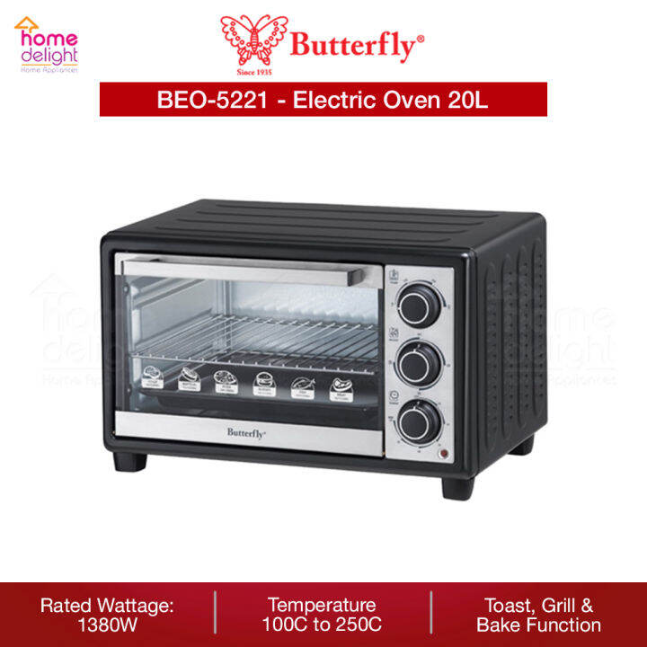 Butterfly Electric Oven 20L [ BEO5221 \ BEO5221 ] Lazada