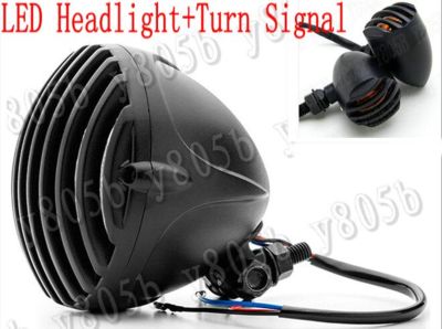 Black LED Vintage 5 quot; Headlight Turn Signal For Suzuki Boulevard C50 Volusia 800 C90 M109R C109 Marauder 800 M50 Intruder LC