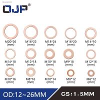 ✎☄◘ 10Pcs DIN7603 M6 M8 M9 M10 M12 M14 M16 M18 M20 T3 O Ring Gasket Sealing Ring Copper Washer Boat Crush Washer Flat Seal Fitting