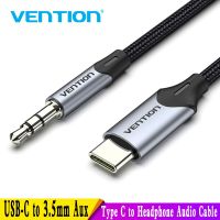 Vention USB C ถึง3.5Mm Type C ไปยังหูฟัง Aux 3.5อะแดปเตอร์เชื่อมหูฟังสายออดิโอเหมาะสำหรับ Huawei P40 Nova7เหมาะสำหรับ Xiaomi Mi 6 9 10 Pro Oneplus 7