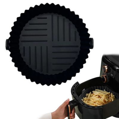 Air Fryer Silicone Pan Liner Air Fryer Oven Grill Pizza Chicken Air Fryer Accessories Disc Reusable Replacement Pan Accessories