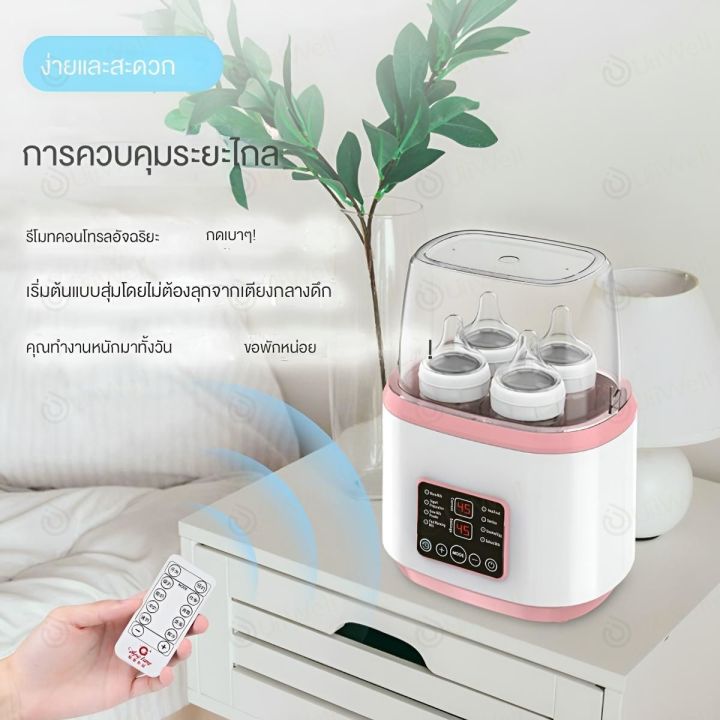 เครื่องอุ่นขวดนมแบบพกพา-ที่นึ่งขวดนม-อบ-เครื่องนึ่งขวดนม-ฆ่าเชื้อด้วยไอน้ำ-อัตโนมัติ-ขนาดใหญ่-วางได้4ขวดพร้อมกัน-นึ่งขวดนม-ตู้อบขวดนม-เครื่องอุ่นนม-เครื่องอบขวดนม-เครื่องนึ่งขวด-เครื่องนึ่งขวดนมอบแห้ง