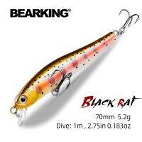 【lz】▲  Bearking modelo quente 70mm 5.2g qualidade profissional magent peso pesca iscas minnow manivela artificial isca enfrentar