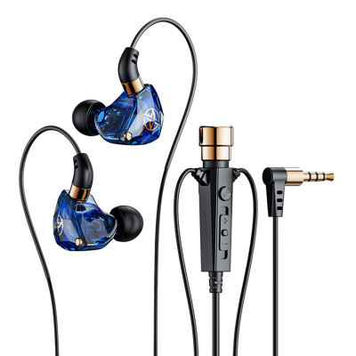 ZP Hi-Fi หูฟังแบบมีสายพร้อมไมโครโฟนตัดเสียงรบกวนแบบไดนามิกในหูหูฟังเบสเพลงชุดหูฟังสำหรับกีฬาออกกำลังกาย