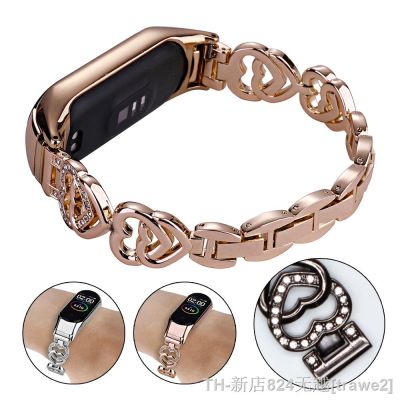 【LZ】✁▫☸  Mi Band 8 7/6/5/4 Bracelet for Women Dressy Slim Metal Wristband Strap for Xiaomi Mi Band 7 6 Smartwatch Watchband Replacement
