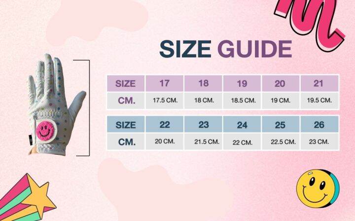made-in-korea-ถุงมือตีกอล์ฟผู้หญิงลาย-smiley-pokadot-หนัง-carabretta-แท้-top-quality-ข้างซ้าย