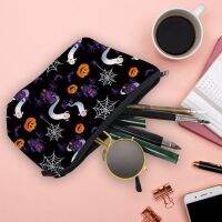 Womens Halloween Cross-Border New Digital Print Cosmetic Bag Portable Storage Waterproof Toiletry Bag