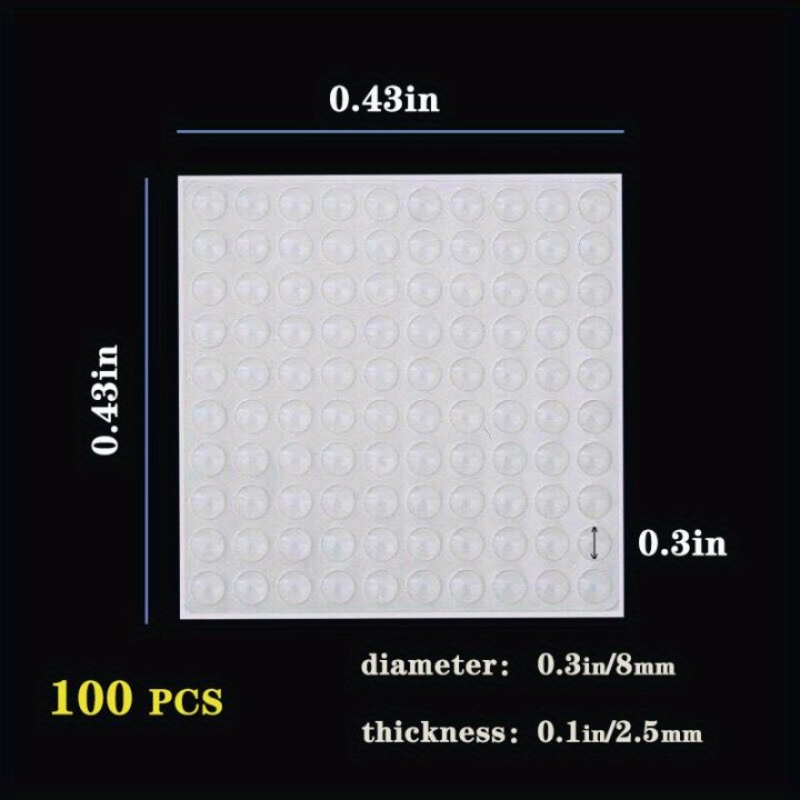 36-64-100pcs-clear-anti-collision-particle-rubber-furniture-pads-damper-buffer-cushion-rubber-bumpers-self-adhesive-anti-collision-buffer-protector-pads