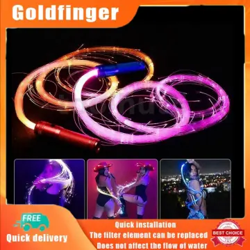 Colorful RGB LED Fiber Optic Whip Light Dance Festival Party Glow