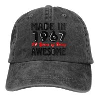 Made In 1967 50 Years Of Being Awesome Adult Denim Sun Hat Classic Vintage Adjustable Baseball Cap