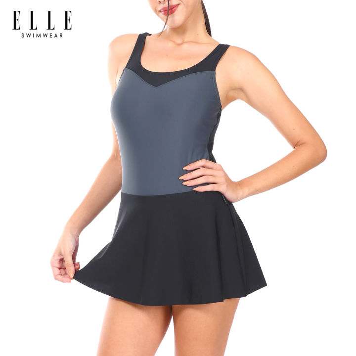 elle-swimwear-ชุดว่ายน้ำสตรี-1-piece-กระโปรง-e2p1bsj16502gy