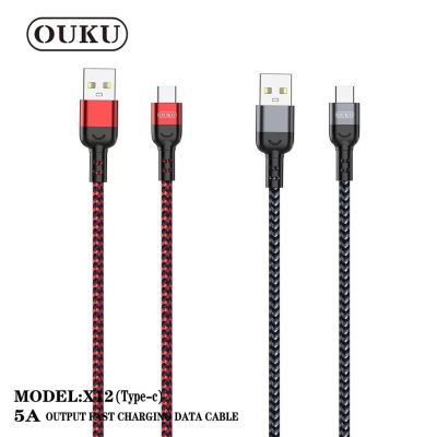 OUKU X12 สายชาร์จ USB DATA CABLE 1ม. 5A รุ่น Type-c / micro / iph