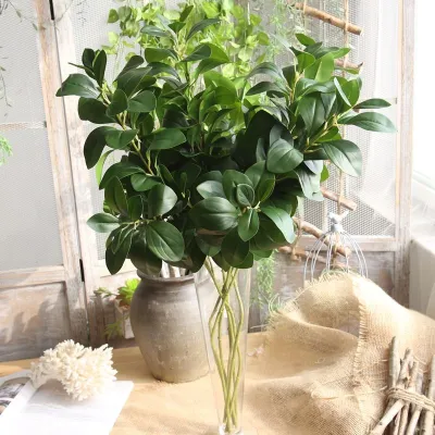 1Pc 80cm Garden Home Decor Large Artificial Milan Plant leaves Fake Eucalyptus Silk False Leafs Green Simulation Tree Foliage