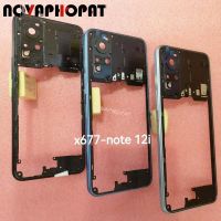 Novaphopat เคสฝาครอบกลาง12i X677สำหรับ Infinix Note,ฝาครอบตรงกลางแผ่นขอบพร้อมปุ่มคีย์ระดับเสียงปุ่มเปิดปิดด้านข้าง