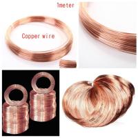 0.5/0.8/1/1.5/2/2.5/3 mm Copper line Copper Red copper Line Bare Wire 99.90%Length 1M Wires Leads Adapters