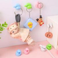 8Pcs Creative Strong Self-Adhesive Wall Hook Silicone Thumbs Hooks Key Cable Wire Hanger Storage Holder Desk Data Line Organizer