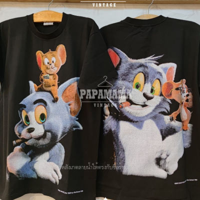 S-5XL [ TOM and JERRY ] The Legendary Animation  The Original Bootleg เสื้อการ์ตูน เสื้อวินเทจ ออกแบบเสื้อยืดแขนสั้น