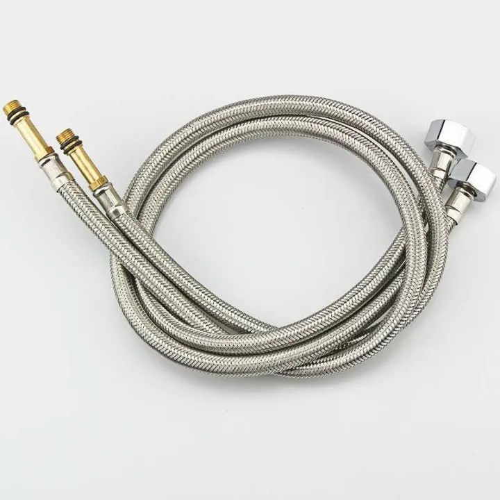 Stainless Steel Metal Hybrid Braided Water Inlet Hose Basin Faucet Hot and Cold Water Inlet Hose