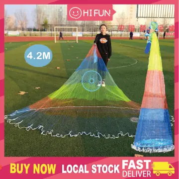 COD】4.2M Fishing net American Frisbee Manual Throwing Net, 420CM Diameter, Color  Fishing Net American version of the color fishing net, Easy-to-use Fishing  Gear, Durable Fishing Net, Hand-Throwing Fishing net, Exquisite fishing net