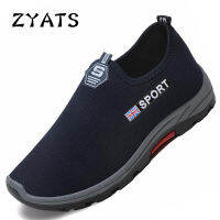 ZYATS รองเท้ากีฬาลำลองสำหรับผู้ชาย,รองเท้าเดินป่ารองเท้าถักรองเท้าวิ่งผ้าตาข่าย