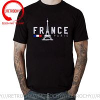 Plus Size Retro Vintage Distressed France Paris T-Shirt Funny French Flag Eiffel Tower Souvenir Gift T Shirt Men Faddish Fashion Tee Shirt