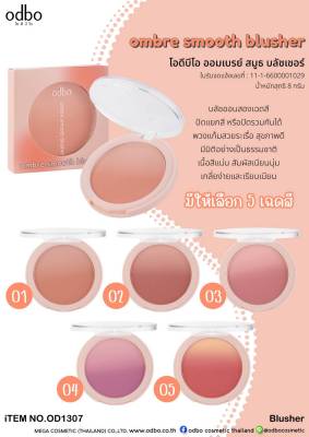 บรัชออน เนื้อแมท์ เกลี่ยง่าย ODBO1307