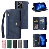 ✾◆► Zipper Fold Leather Case For iPhone 6 6S 7 8 Plus SE2 X XR XS 11 Pro Max Multi Card Lanyard Flip Wallet Magnetic Soft Shell