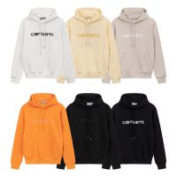 Carhartt เสื้อมีฮู้ดทรงหลวมมีสเว็ตเชิ้ตขนแกะแบบมีฮู้ด,สำหรับทั้งหญิงและชายปักลายตัวอักษรคลาสสิกคาฮา