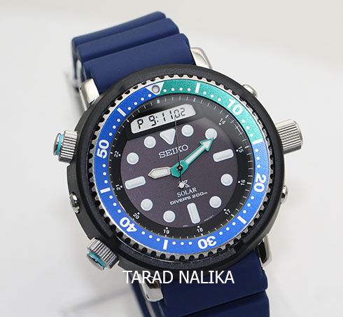 นาฬิกา-seiko-prospex-tropical-lagoon-hybrid-divers-solar-snj039p1-seiko-arnie-special-edition-ของแท้-รับประกันศูนย์-tarad-nalika