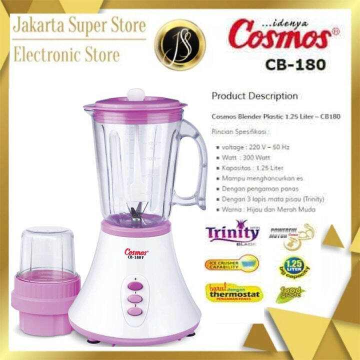 BLENDER COSMOS CB180 BLENDER PLASTIK 1.25 LITER | Lazada Indonesia