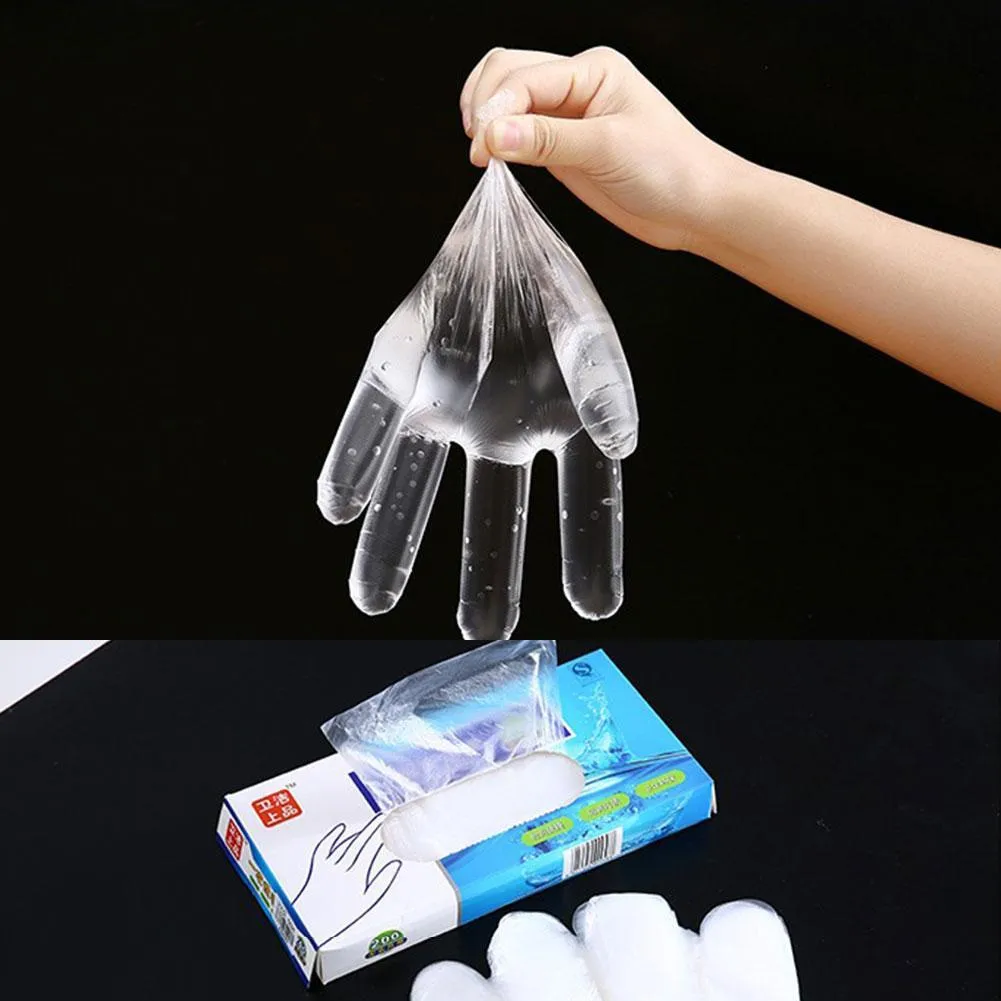 plastic baking gloves