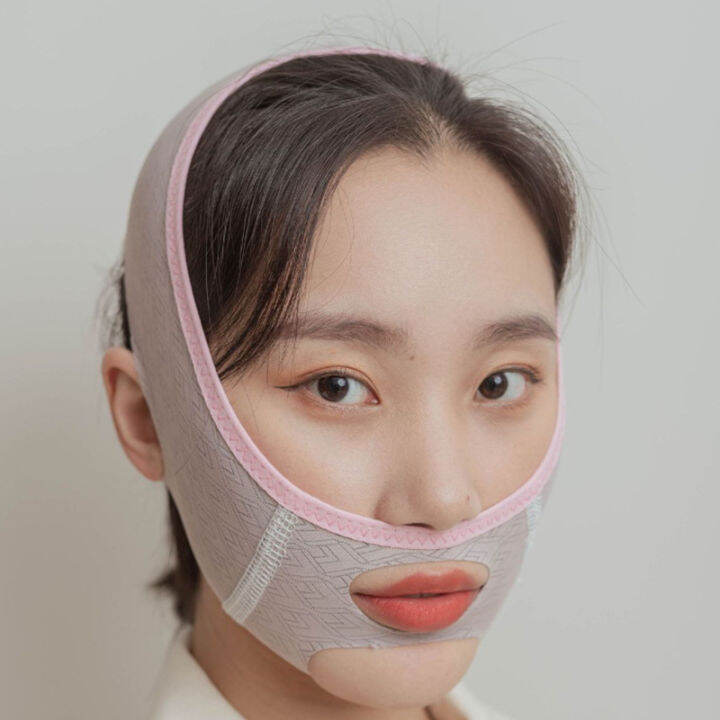 มาส์กยกแถบแบบพันแผลสำหรับใบหน้ารูปแก้ม-v-sabuk-pelangsing-1ชิ้น