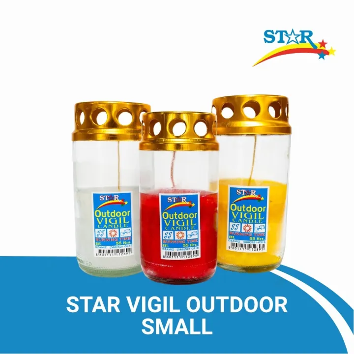 decorate Star Vigil Candle Outdoor Small [CAN WITHSTAND WIND AND RAIN