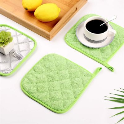 3 Pcs Microwave Oven Gloves Kitchen High Temperature Anti-scalding Thick Cotton Gloves Accessories For Kitchen Household