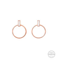 WEST ISLAND LONDON ต่างหู ตุ้มหู WE GO18-WI9363321 Goring Earring  - Rose Gold Plating - Nickel Free - Surgical Grade - IGPU19-11